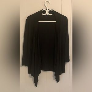 (2 for $30) Reitmans Petites Black 3/4 Sleeve Open Cardigan Size Large